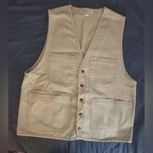NWOT Vintage 1990s Mens Smith & Hawkins Cotton Twill Vest